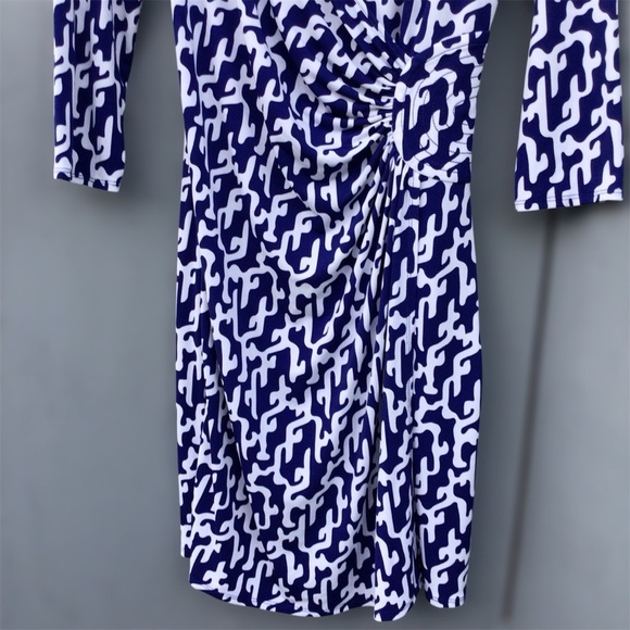 Laundry by Design Navy and White Abstract Dress Size 10P - Picture 4 of 11